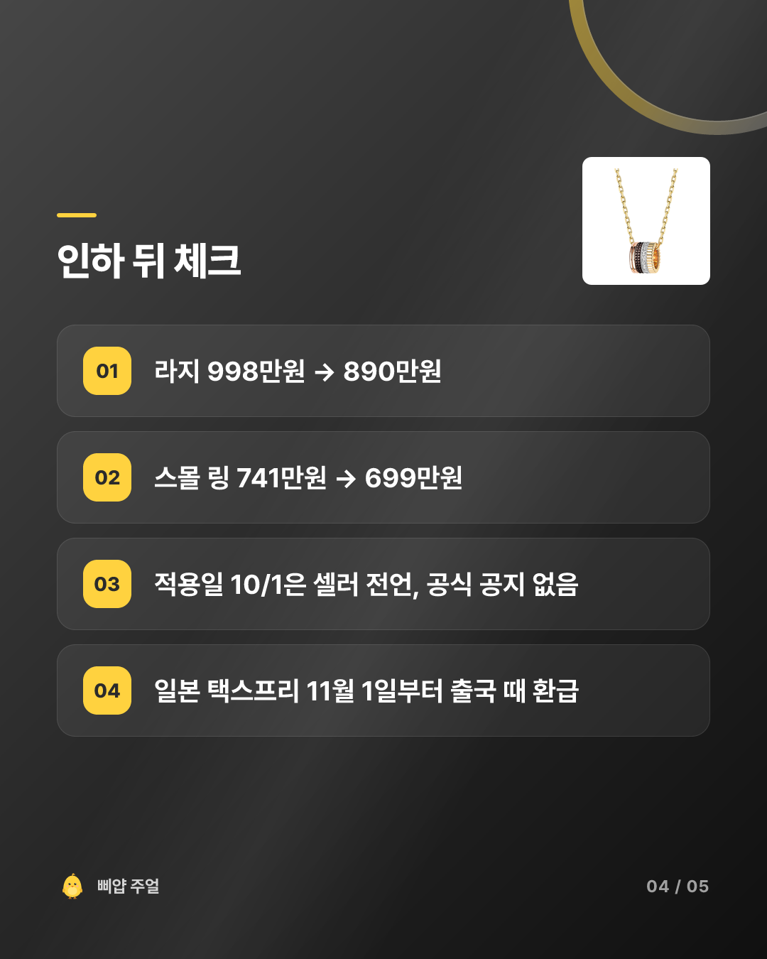 부쉐론 콰트로 펜던트 가격비교 후기 2026, 890만원 해외보다 싸다 카드뉴스 4번째 장