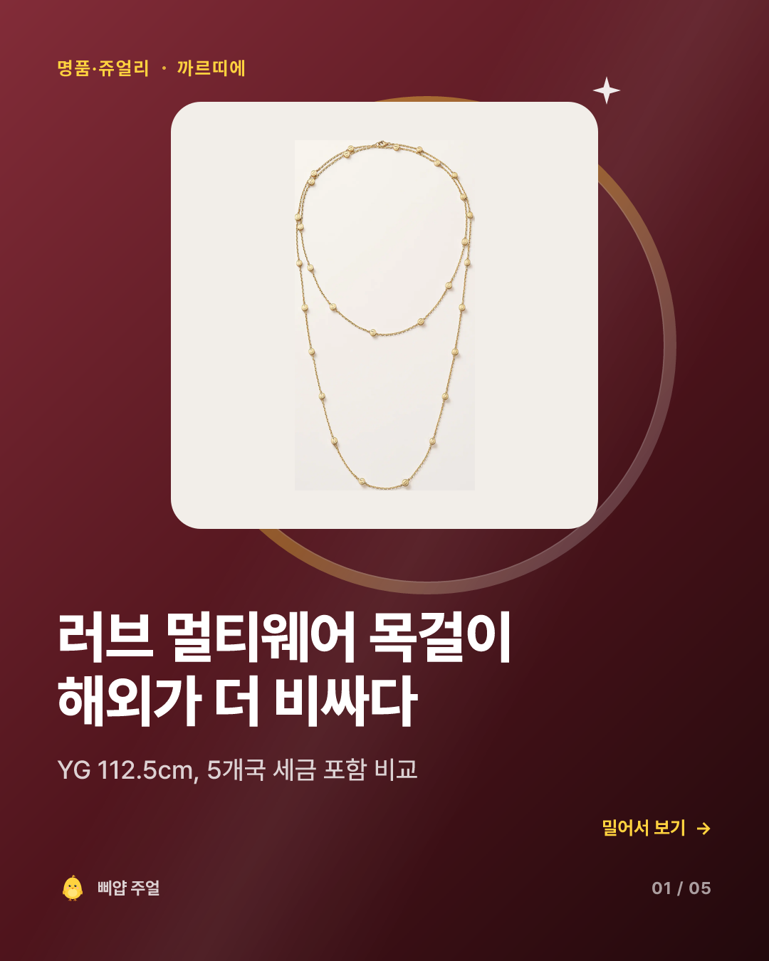 까르띠에 러브 멀티웨어 목걸이 가격비교 후기 2026, 해외가 더 비싸다 카드뉴스 표지
